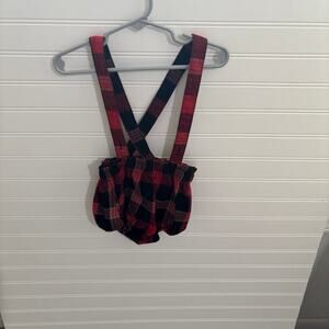 Overall lumberjack diaper cover 3 months